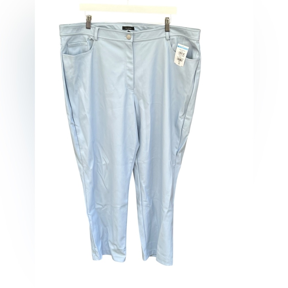 Halogen Light Blue Faux Leather Pants Women’s Plus 20W - NWT